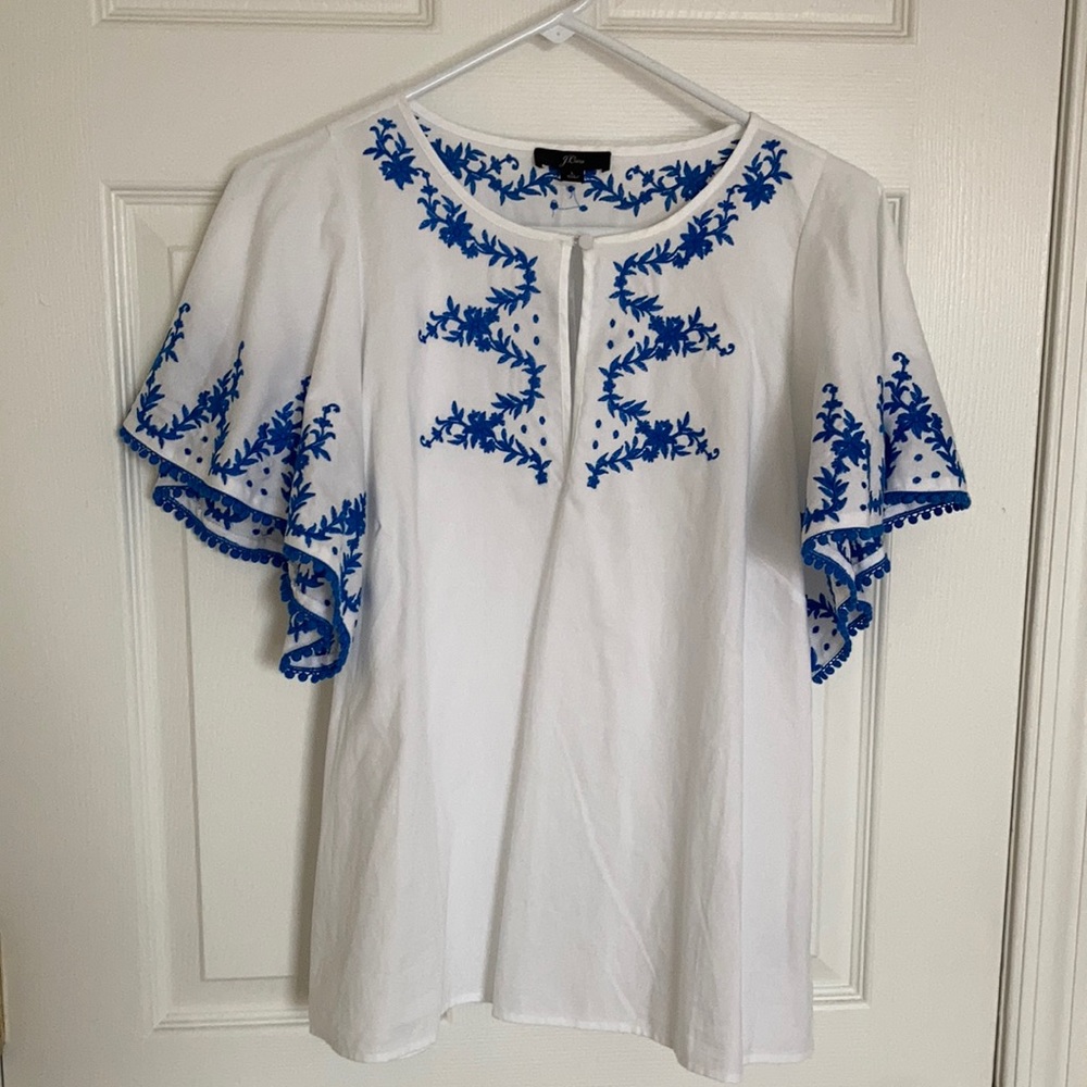 J.Crew Flutter Sleeve Top
